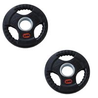 Discos Olimpico Pack 2x 3 Agarres Engomado 2,5 kg