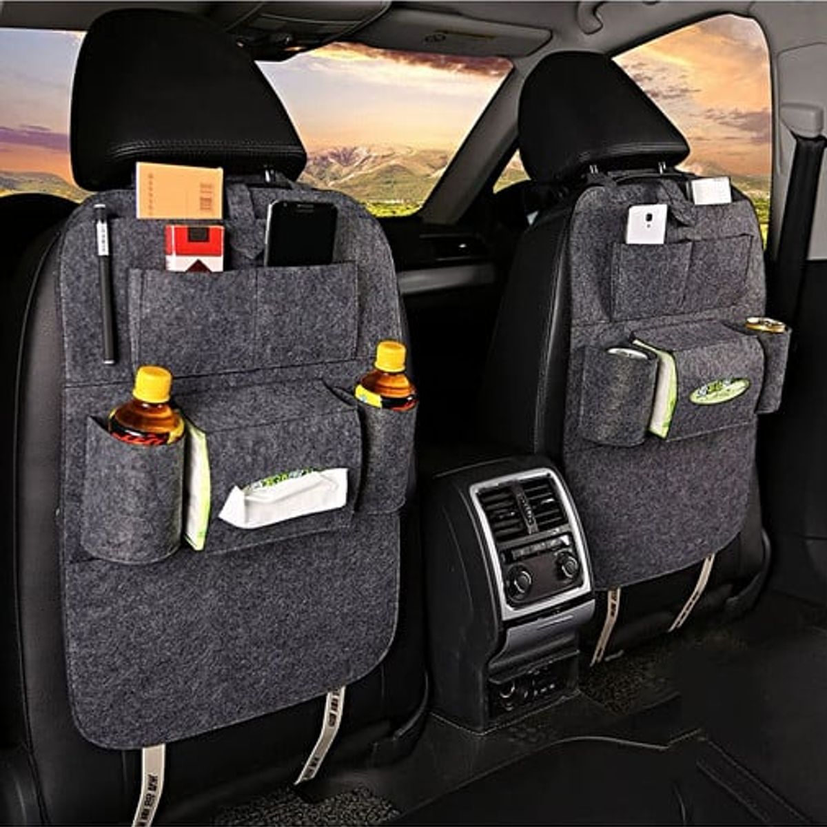GENERICO - BOLSOS ORGANIZADORES PARA ASIENTOS DE AUTO PACK 2u