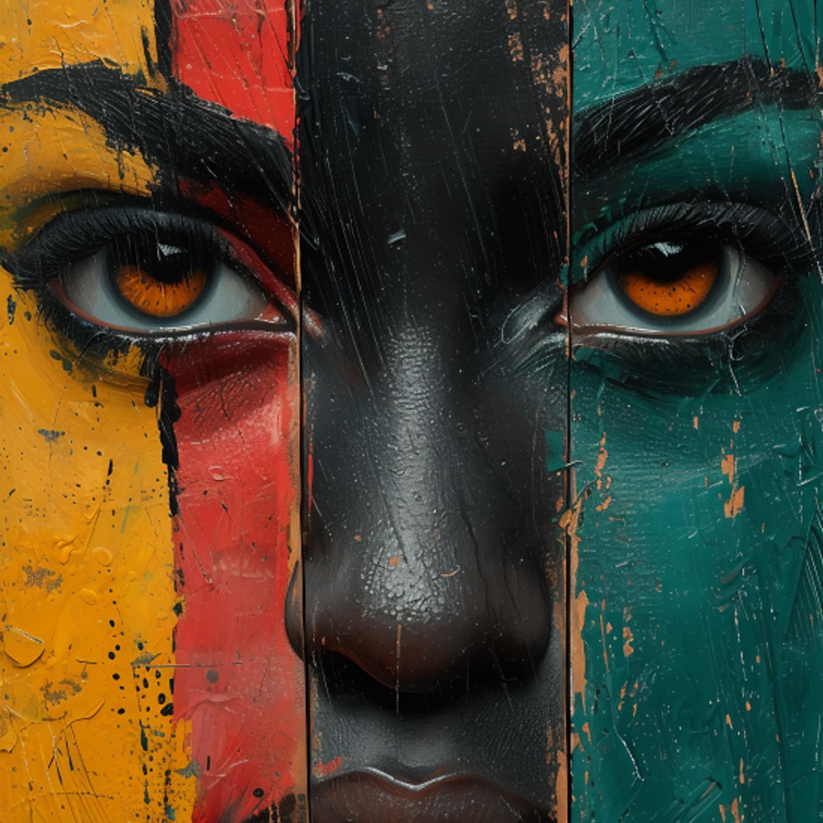 LOS REGALONES - Cuadro Canvas Imagen Rostro en lienzo 85x55 cm