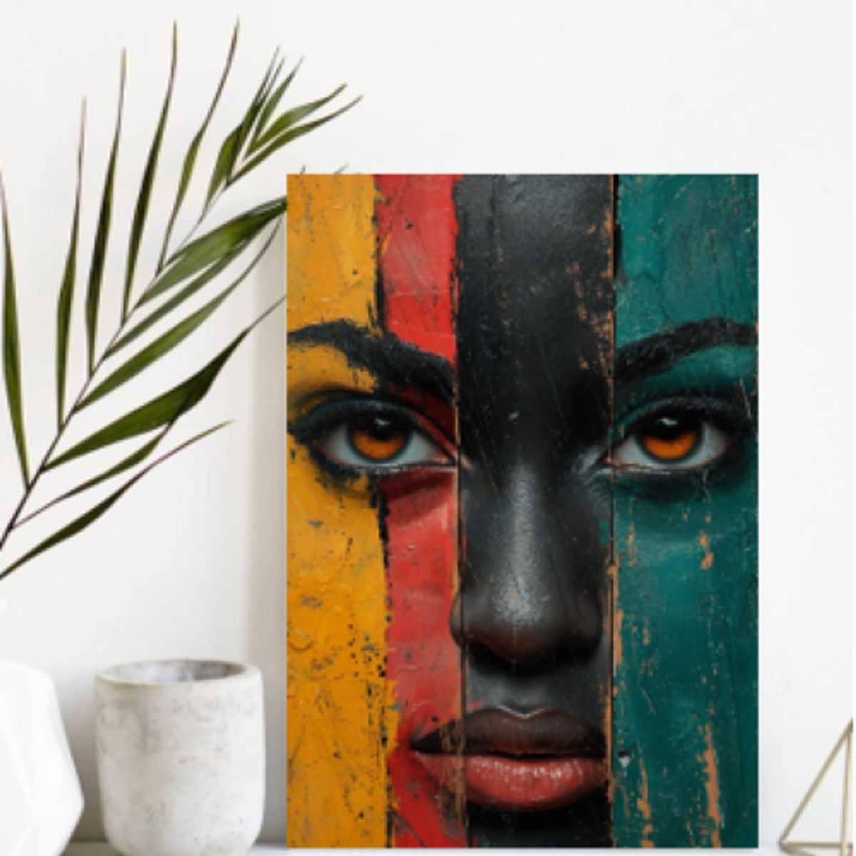 LOS REGALONES - Cuadro Canvas Imagen Rostro en lienzo 85x55 cm