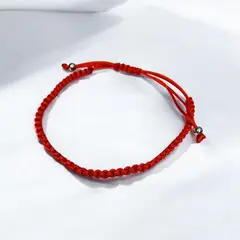 GENERICO - Pulsera Hilo Rojo Tejida