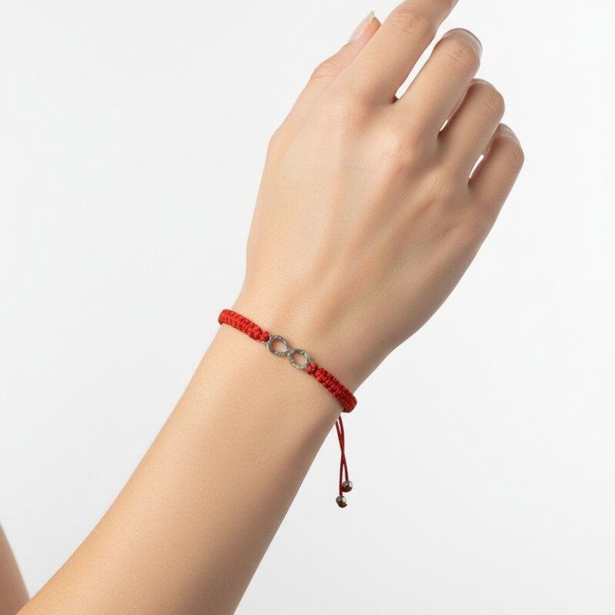 GENERICO - Pulsera Roja Dije de acero Infinito