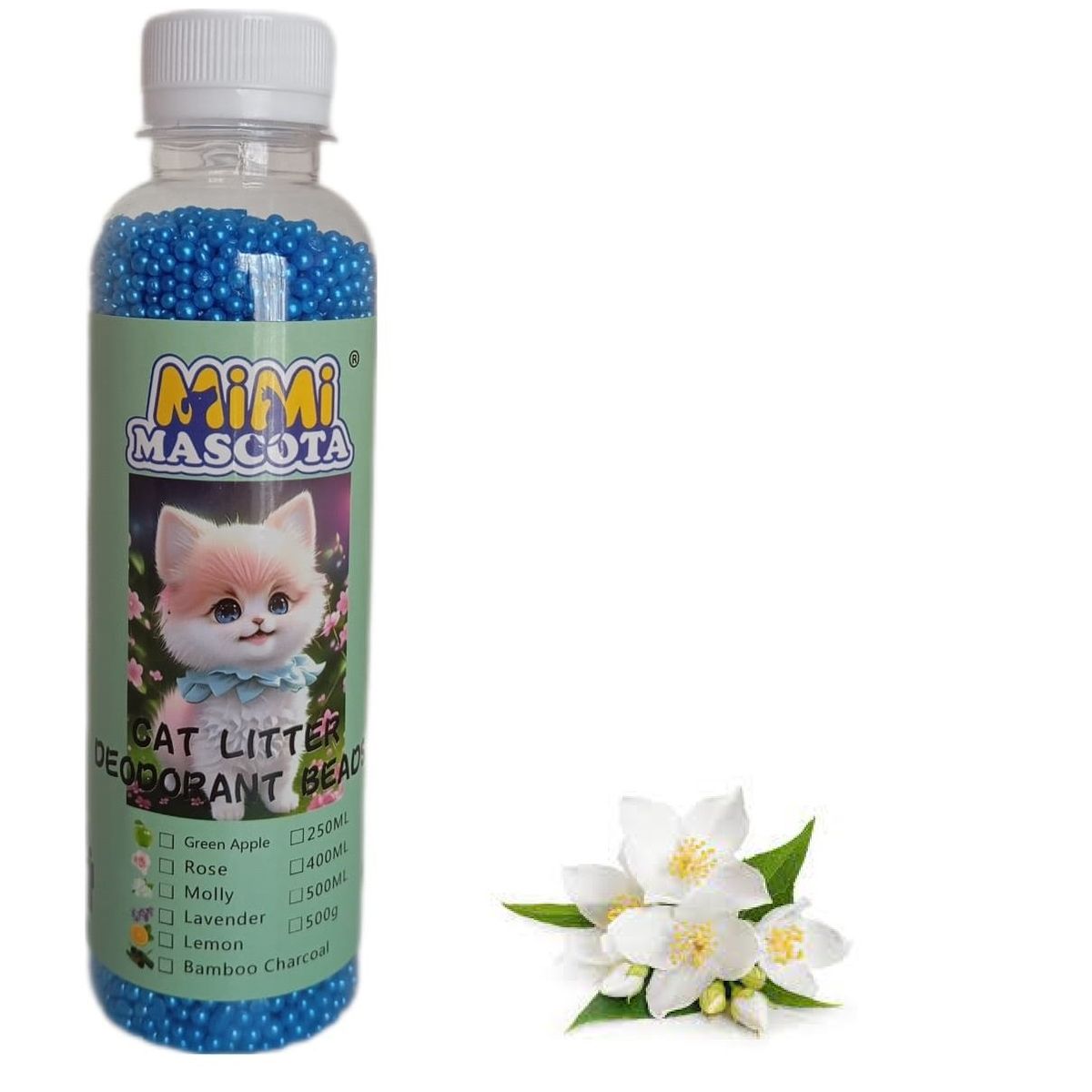 GENERICO - Perlas Desodorizantes Para Arena De Baños de gatos Jasmín