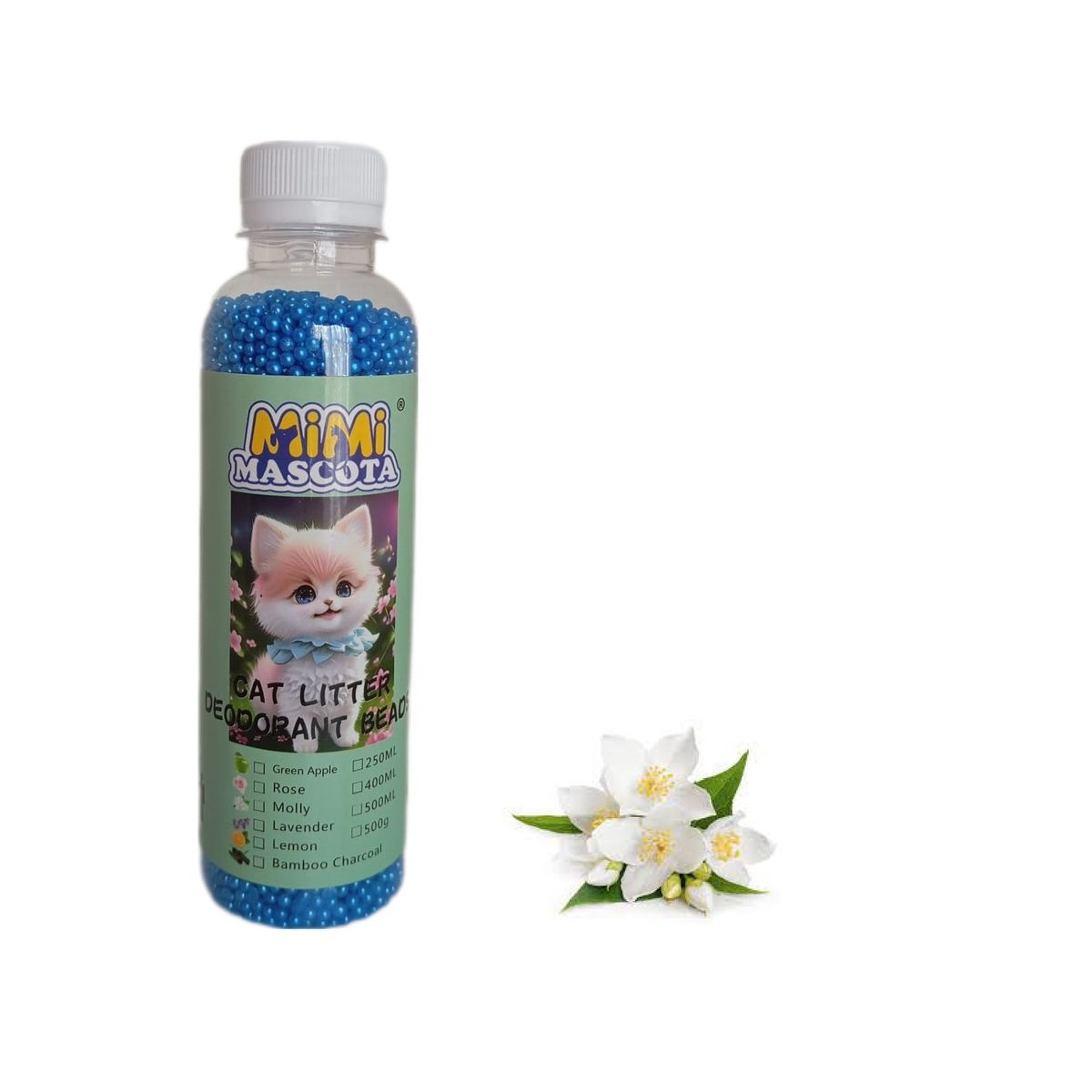 GENERICO - Perlas Desodorizantes Para Arena De Baños de gatos Jasmín