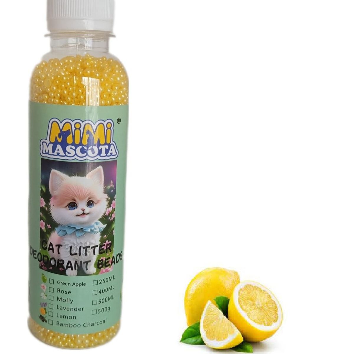 GENERICO - Perlas Desodorizantes Para Arena De Baños de gatos Limón