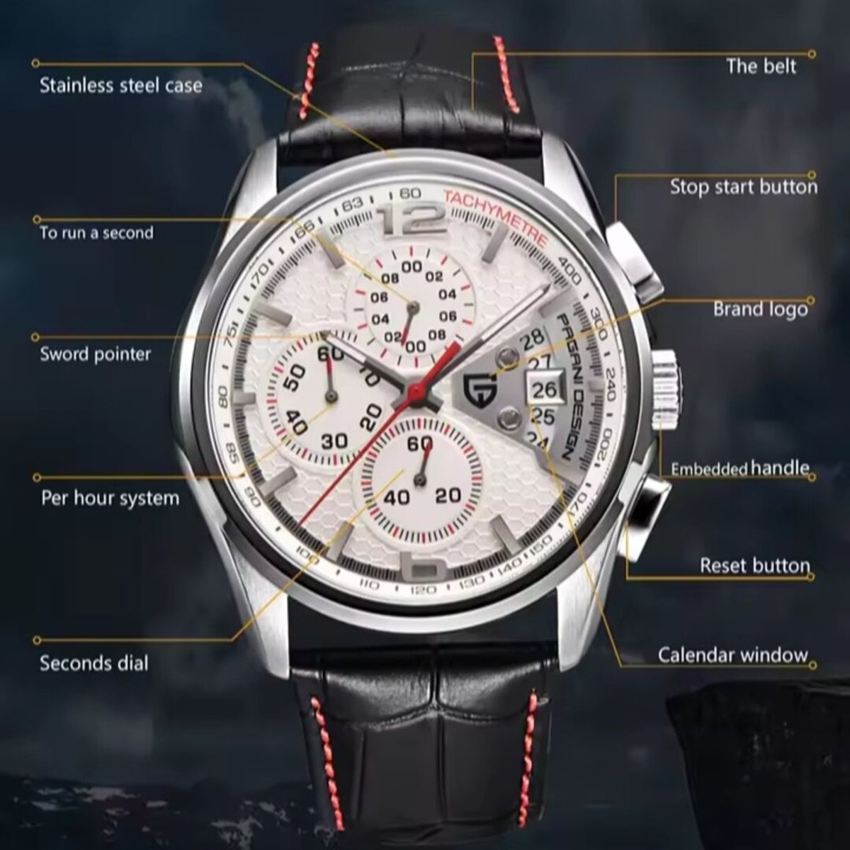 PAGANI - Reloj Pagani Cronografo Tornato Cuarzo Cristal de Zafiro