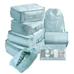 CASA NEW - 8 Piezas Organizador Maleta Bolsa Viaje Guardar Maquillaje Azul