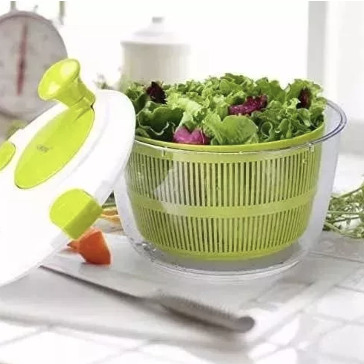 GENERICO - Centrifuga Secador De Lechuga Frutas Salad Spinner Color Verde