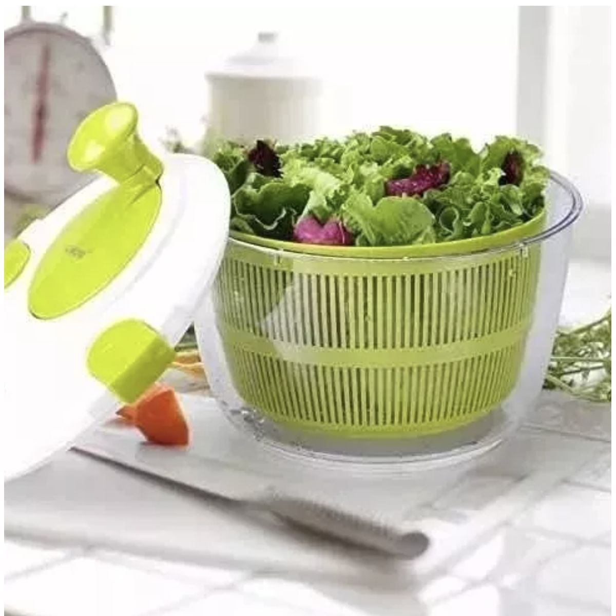 GENERICO - Centrifuga Secador De Lechuga Frutas Salad Spinner Color Verde