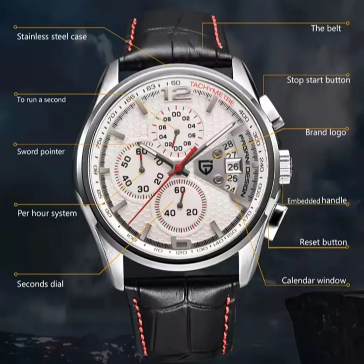 PAGANI - Reloj Pagani Cronografo Cuarzo Cristal de Zafiro