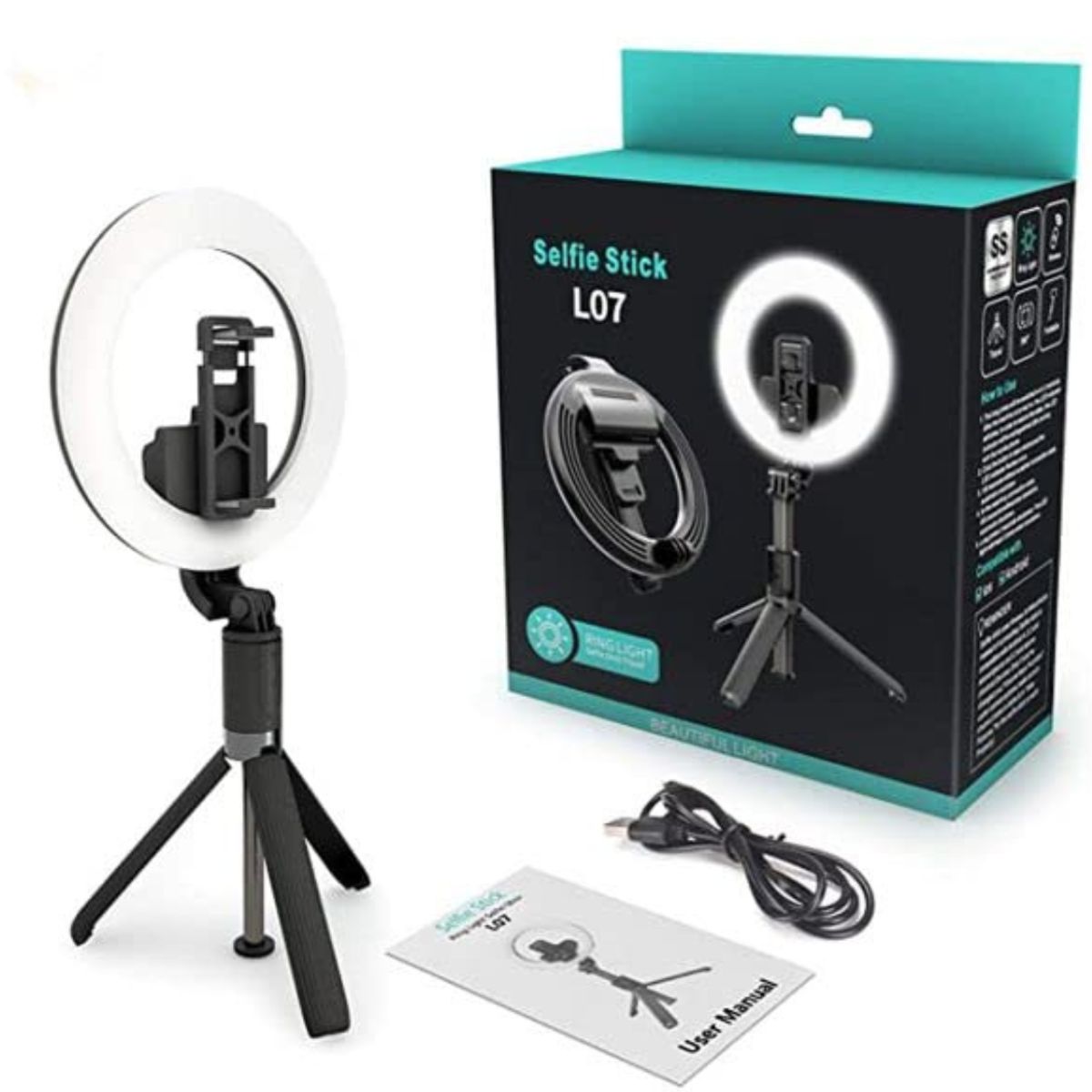 GENERICO - Mini Aro de Luz LED + 3 Modos