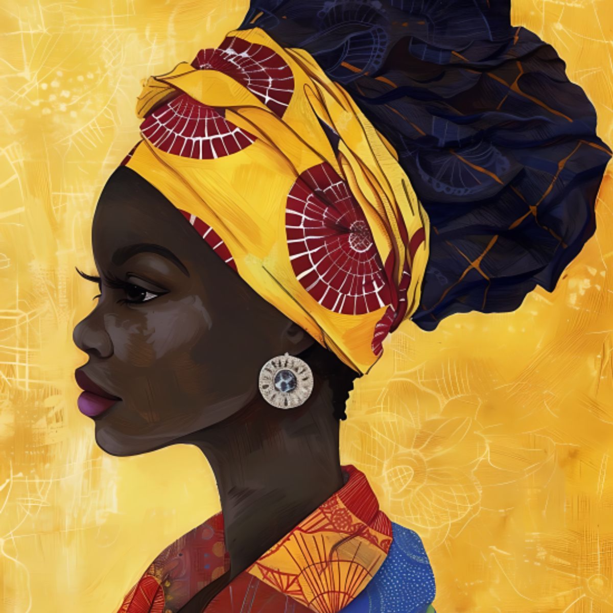 LOS REGALONES - Cuadro Canvas Imagen Perfil Rostro en lienzo 85x55 cm