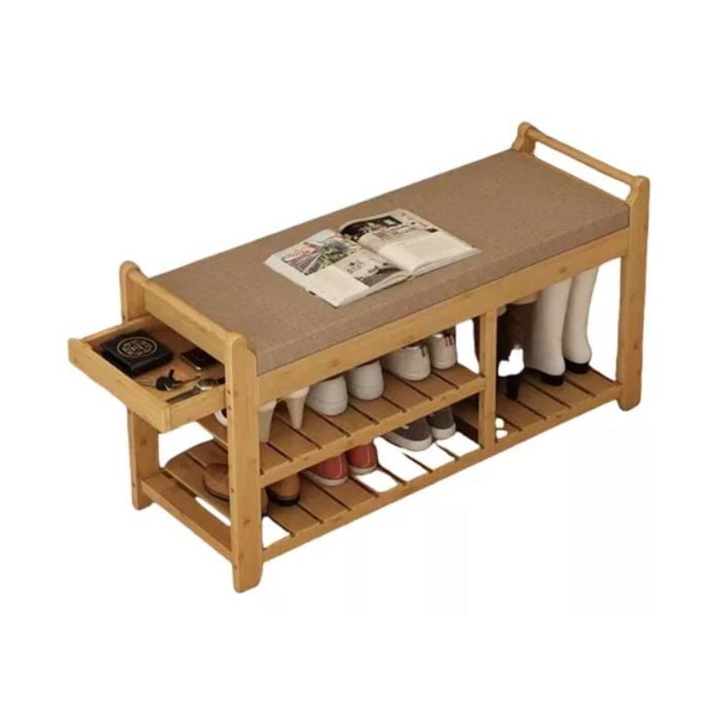 IDEEHOUSE - Zapatero Organizador Con Asiento Multifuncional 95x30x50cm