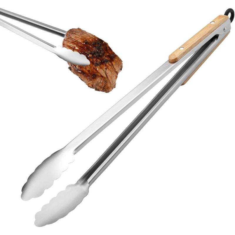 KUANGYE - Pinzas Tenazas Para Carne Multiusos Acero Inoxidable 16inch