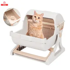 KOBA - Arenero Gatos Semi-automático Michis Baño Sanitario Grande