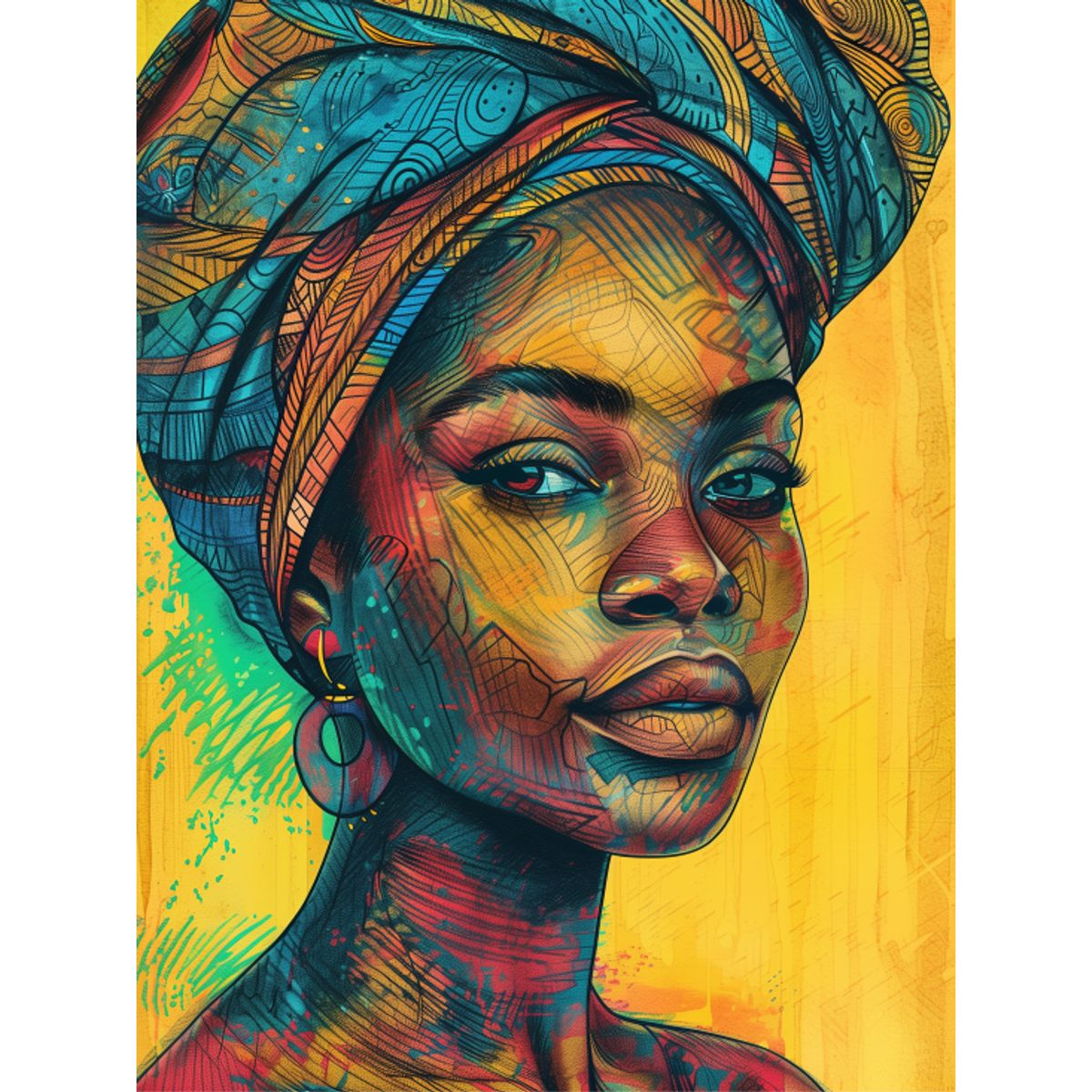 LOS REGALONES - Cuadro Canvas Imagen Mirada Profunda en lienzo 85x55 cm