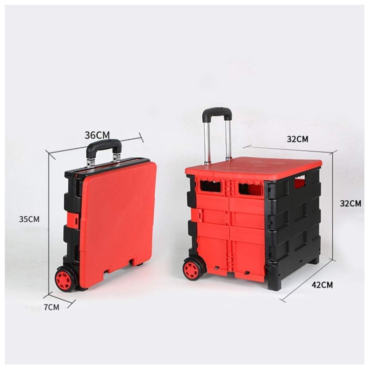 GENERICO - Carrito Plegable de Mercado Rojo
