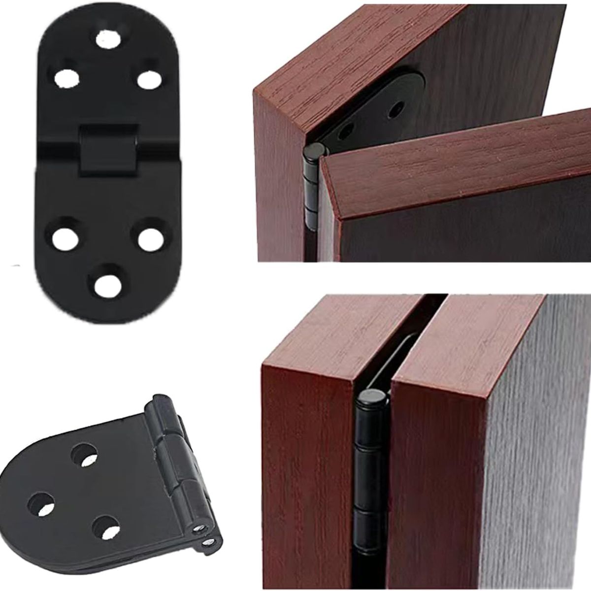 KUANGYE - 4 piezas Bisagra Para Puerta Mueble Armario Plegable180°