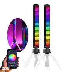 BITART - 2 Barra Luz LED RGB Neon Música App Control Alexa Google
