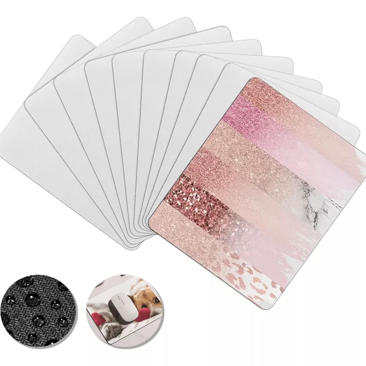 KUANGYE - Mouse Pad Para Sublimar 18x22 Cm 3mm10 Unidades