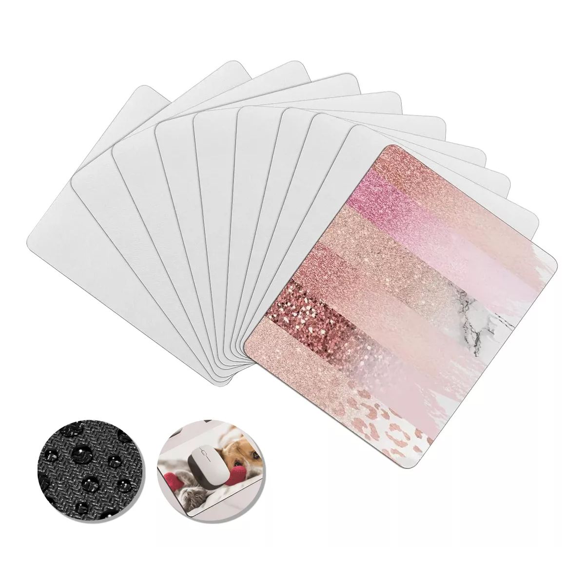 KUANGYE - Mouse Pad Para Sublimar 18x22 Cm 3mm10 Unidades
