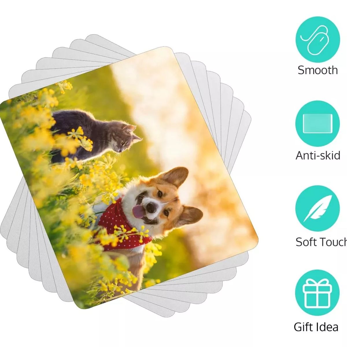 KUANGYE - Mouse Pad Para Sublimar 18x22 Cm 3mm10 Unidades