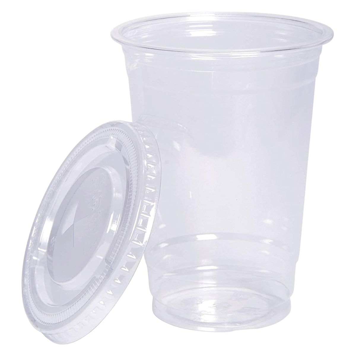 GENERICO - Vaso PP Transparente 10oz - 300ml con Tapa Plana 100un