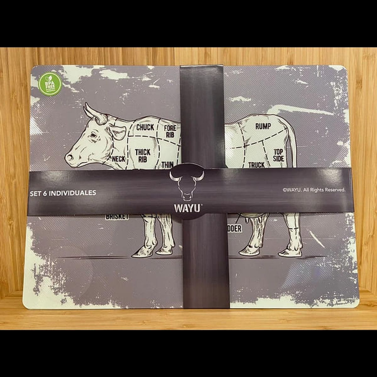 WAYU - Set 6 Individuales Wayu Cocina Mesa Mantel Sobremesa