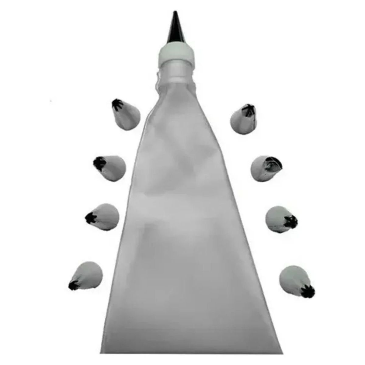 GENERICO - Manga Pastelera + 9 Boquillas Excelente Cocinera.