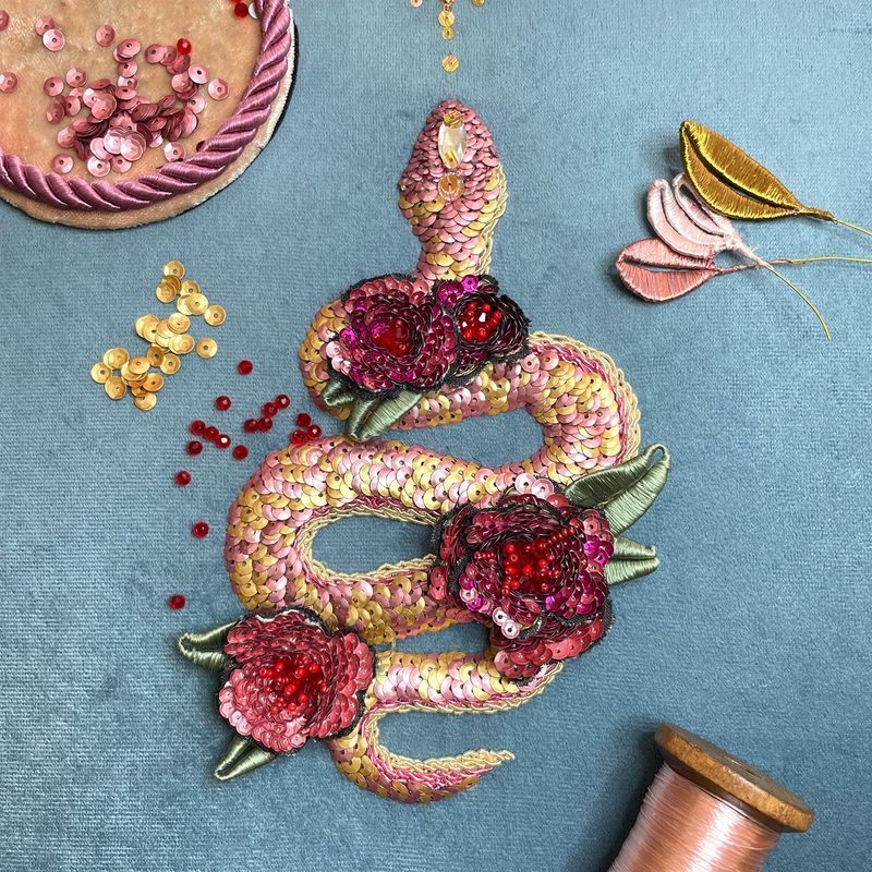 MARTIN BORDADOR - Kit Pedrería Serpiente china + clase online