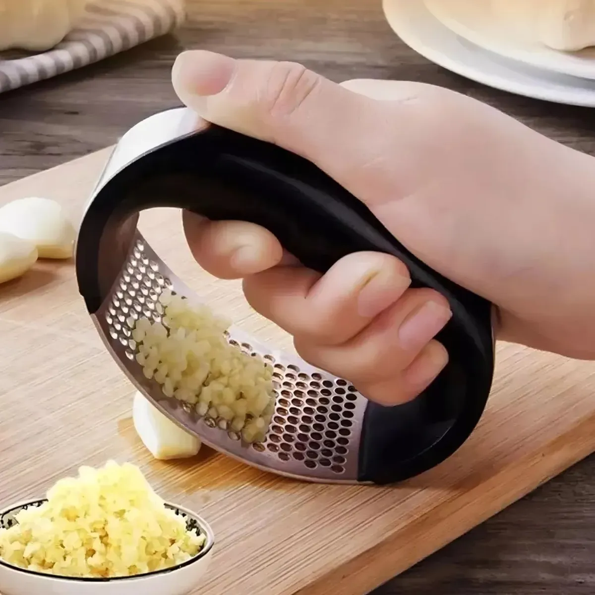 GENERICO - Prensa Ajos Moledor Picador Ajos Machacador Triturador Acero