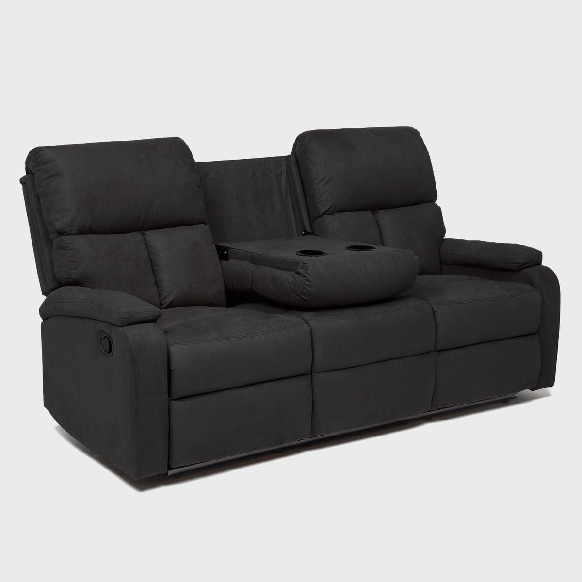 DANIELS - Sofá 3 Cuerpos Reclinable Negro Moderno Matheus VS8070SBL