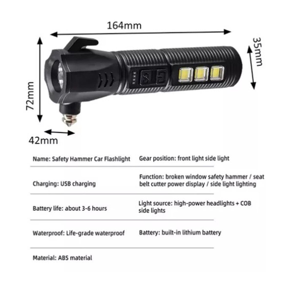 ESHOPANGIE - Linterna De Emergencia Multiuso Recargable Para Auto