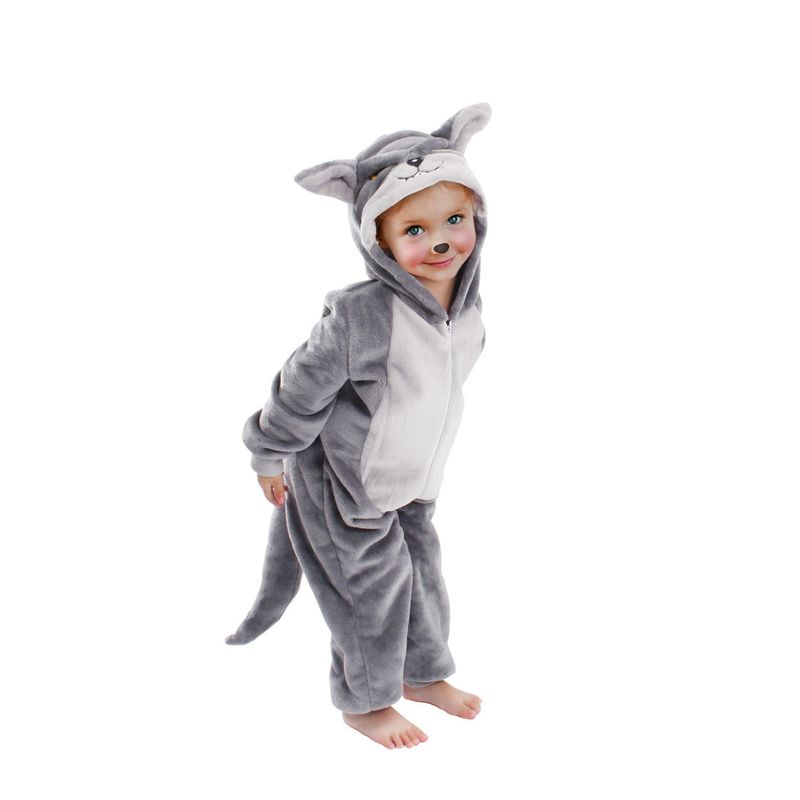 GENERICO - Disfraz Animales Personajes De Cuentos Niños Lobo 10-12