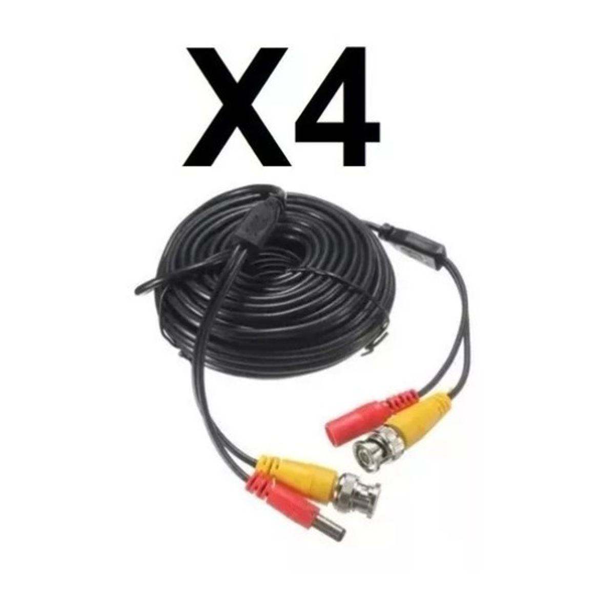ESHOPANGIE - X4 Cable Camaras Seguridad Cctv Video Y Poder Bnc 15 Mts