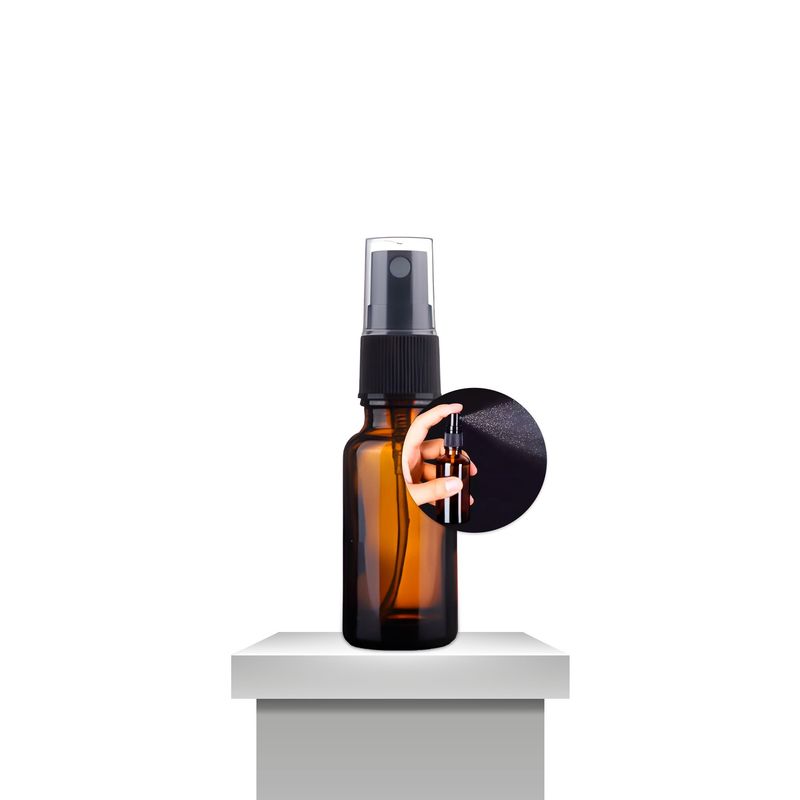 GENERICO - Set 24 Frasco Vidrio Ámbar Válvula Spray Esencia 20ml