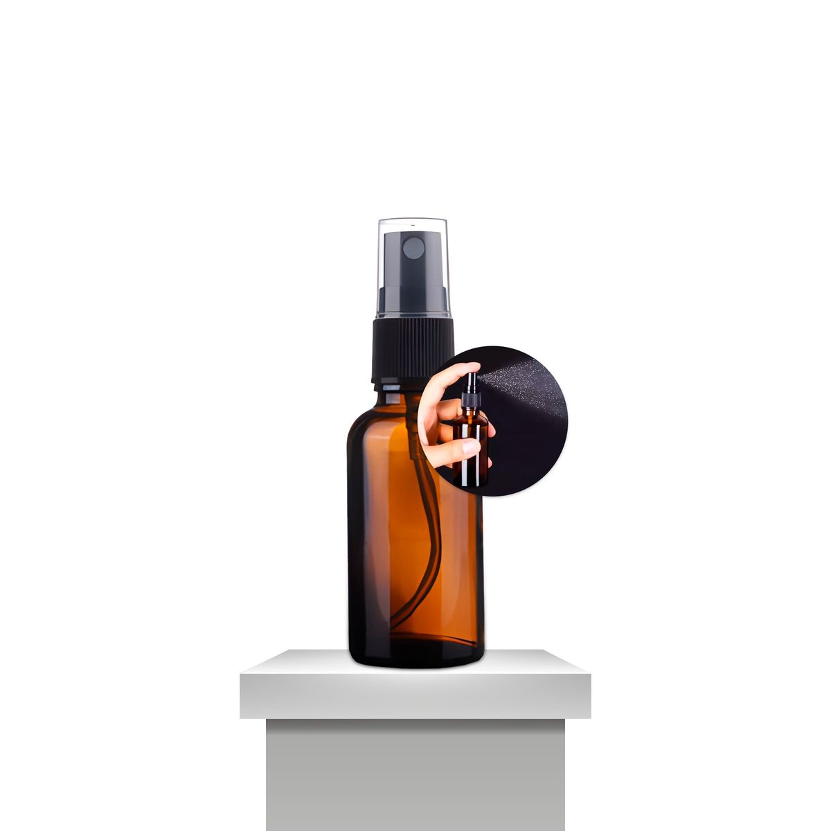 GENERICO - Set 24 Frasco Vidrio Ámbar Válvula Spray Esencia 30ml