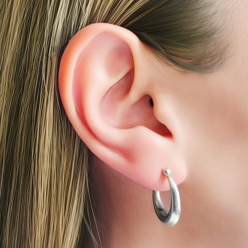 ANDREA COGGIOLA JOYAS - Aros Argolla Benita 19mm Plata Fina 925