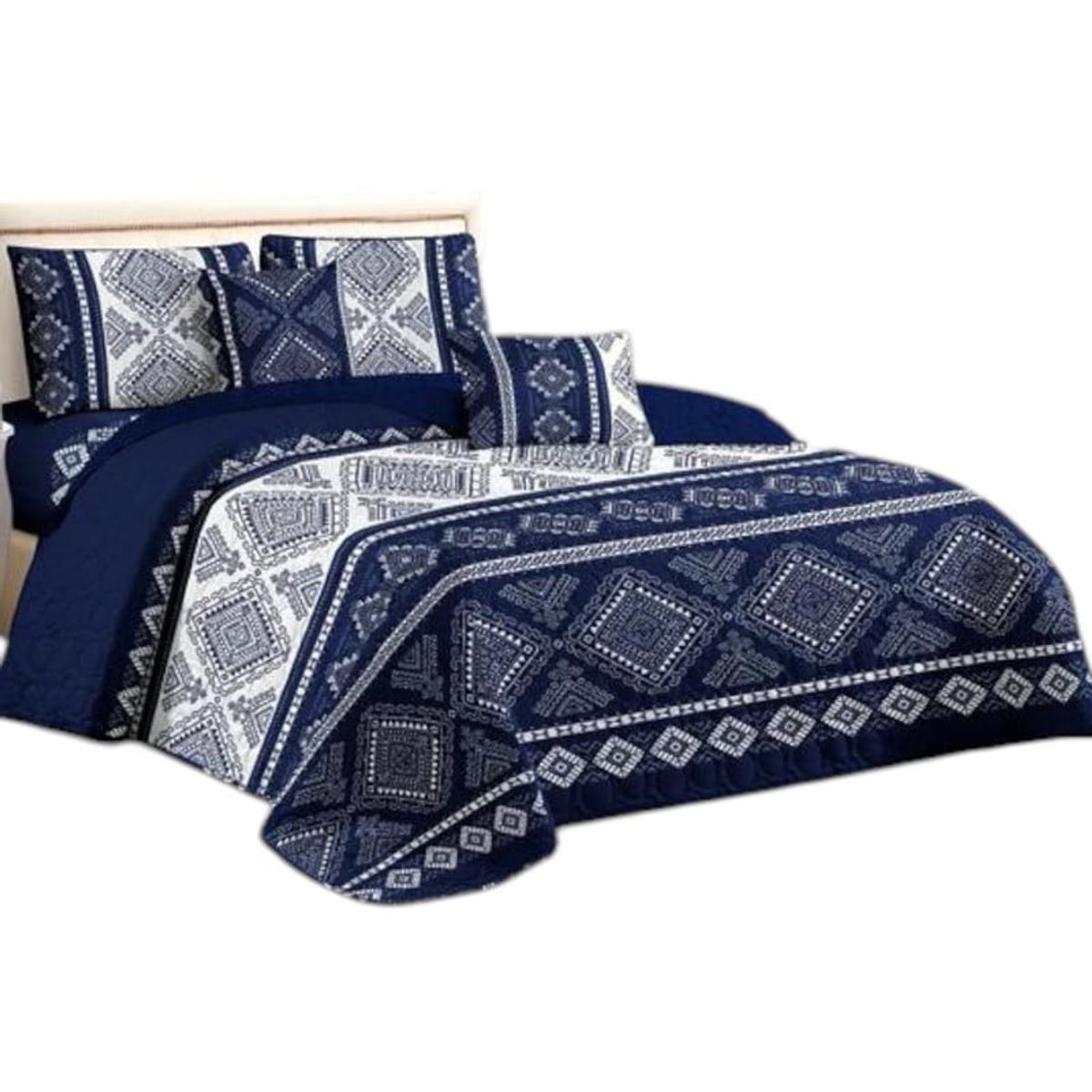 GENERICO - Juego De Sabanas + Cubrecama De 2 Plazas + 2 Fundas De Almohada Verano