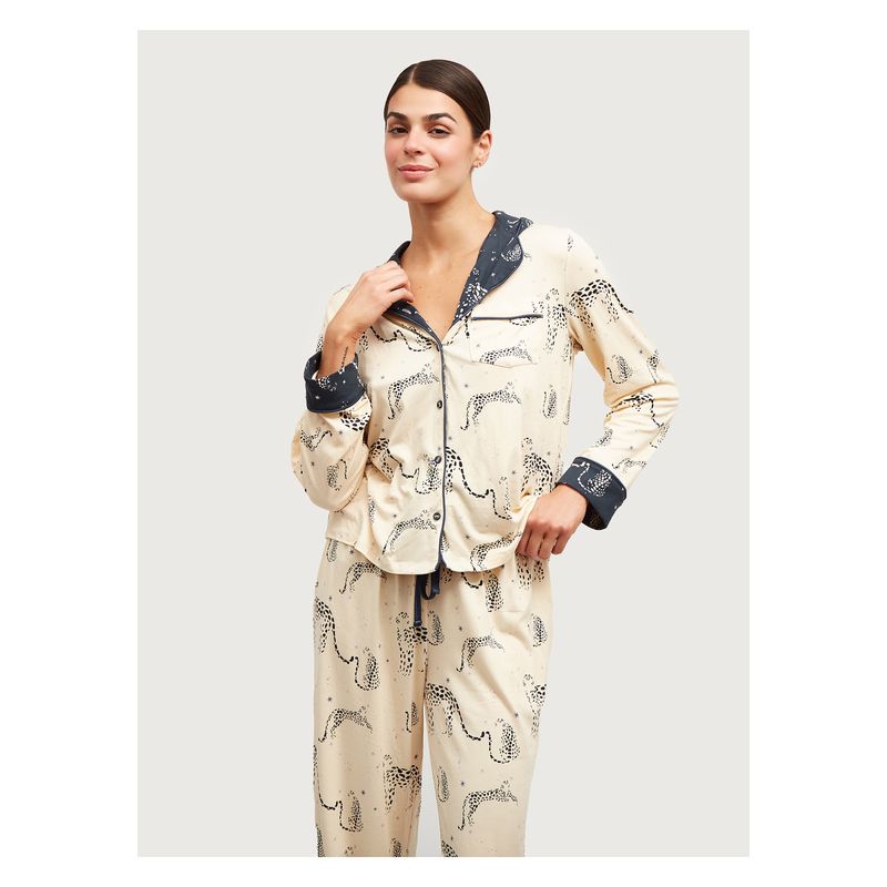 LOUNGE - Set Pijama Dreamy Tigres Azul LOUNGE