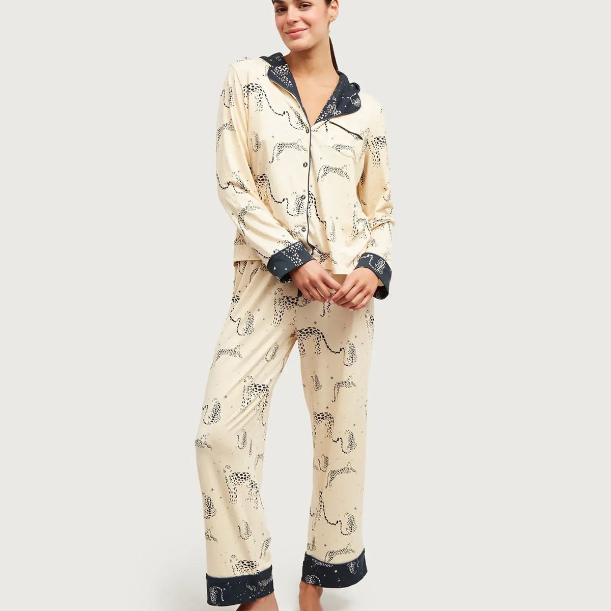 LOUNGE - Set Pijama Dreamy Tigres Azul LOUNGE