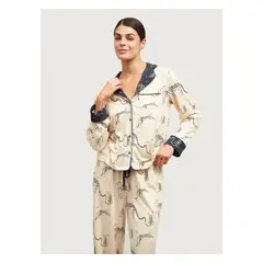 LOUNGE - Set Pijama Dreamy Tigres Azul