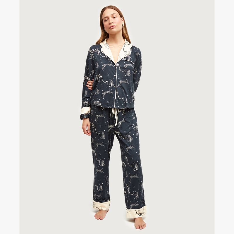 LOUNGE - Set Pijama Dreamy Tigres Azul LOUNGE