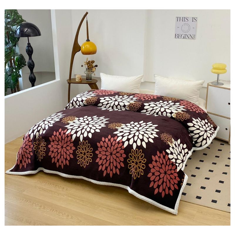GENERICO - Frazadas Con Chiporro Polar Diseños Estampados 1.5 Plazas 230x180cm