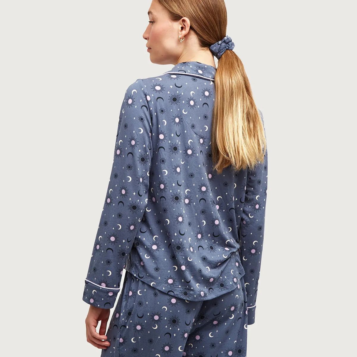 LOUNGE - Set Pijama Dreamy Lunas Azul LOUNGE