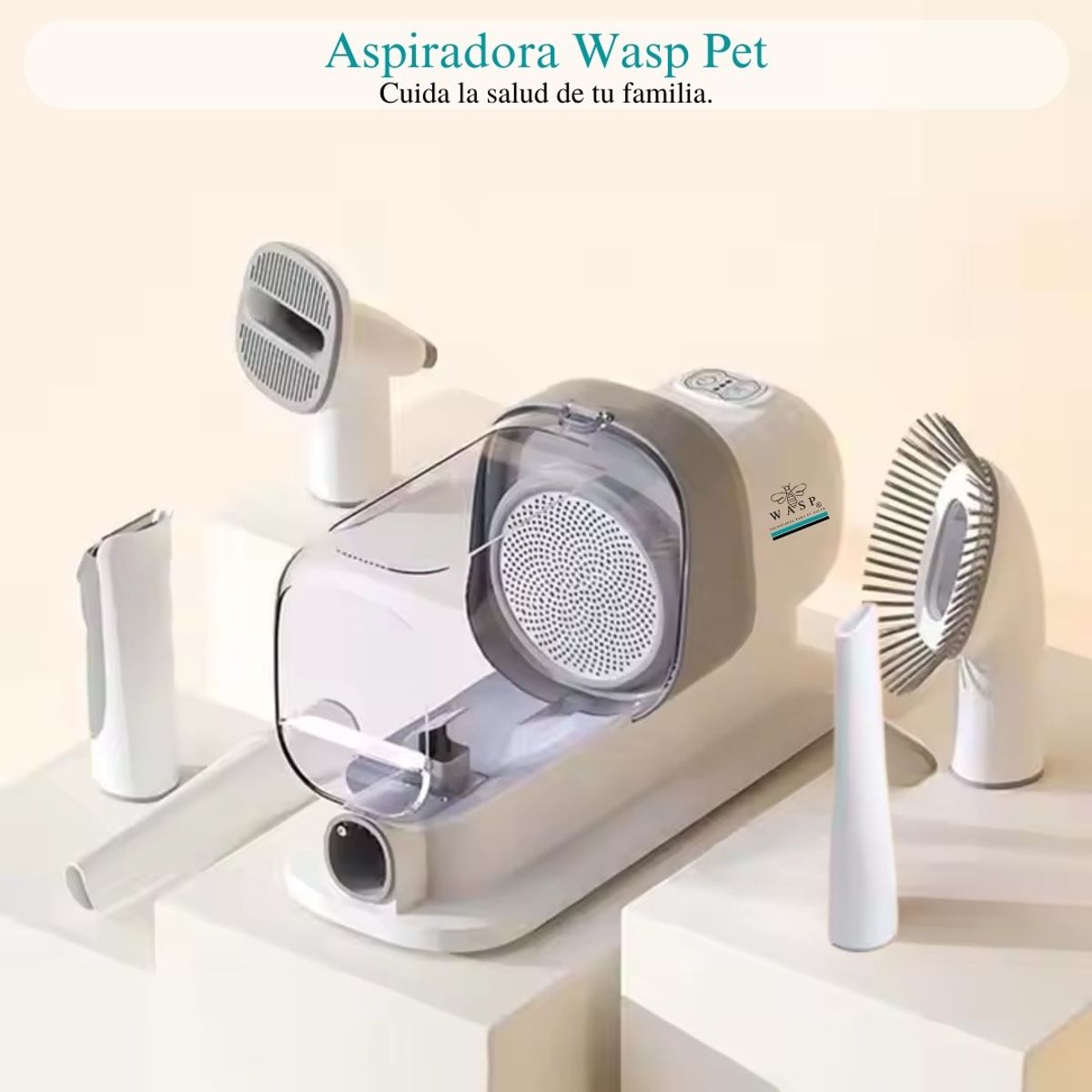 WASP - Aspiradora de pelos de mascotas Wasp Pet 4 en 1