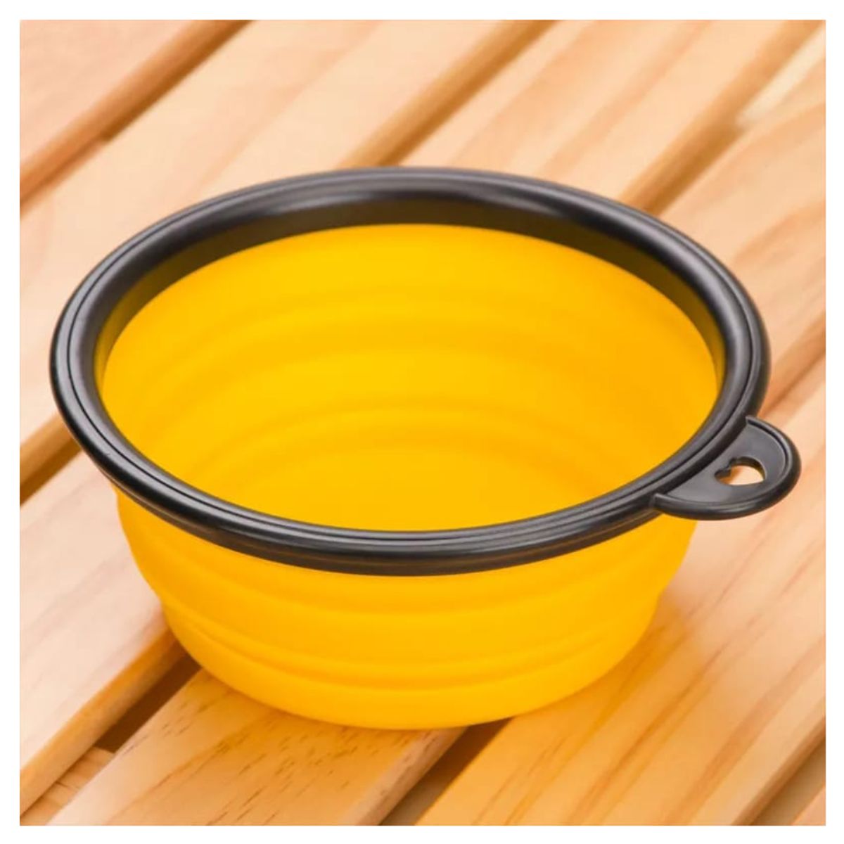 GENERICO - CUENCO PLEGABLE DE SILICONA PARA MASCOTAS 1000ML- NARANJA