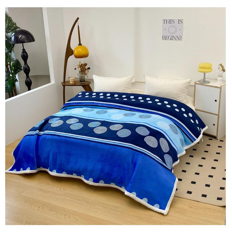 GENERICO - Frazadas Con Chiporro Polar Diseños Estampados 1.5 Plazas 230x180cm