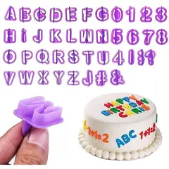 GENERICO - Set Cortador De Fondant Y Cerámica Diseño Letras Y Numeros.
