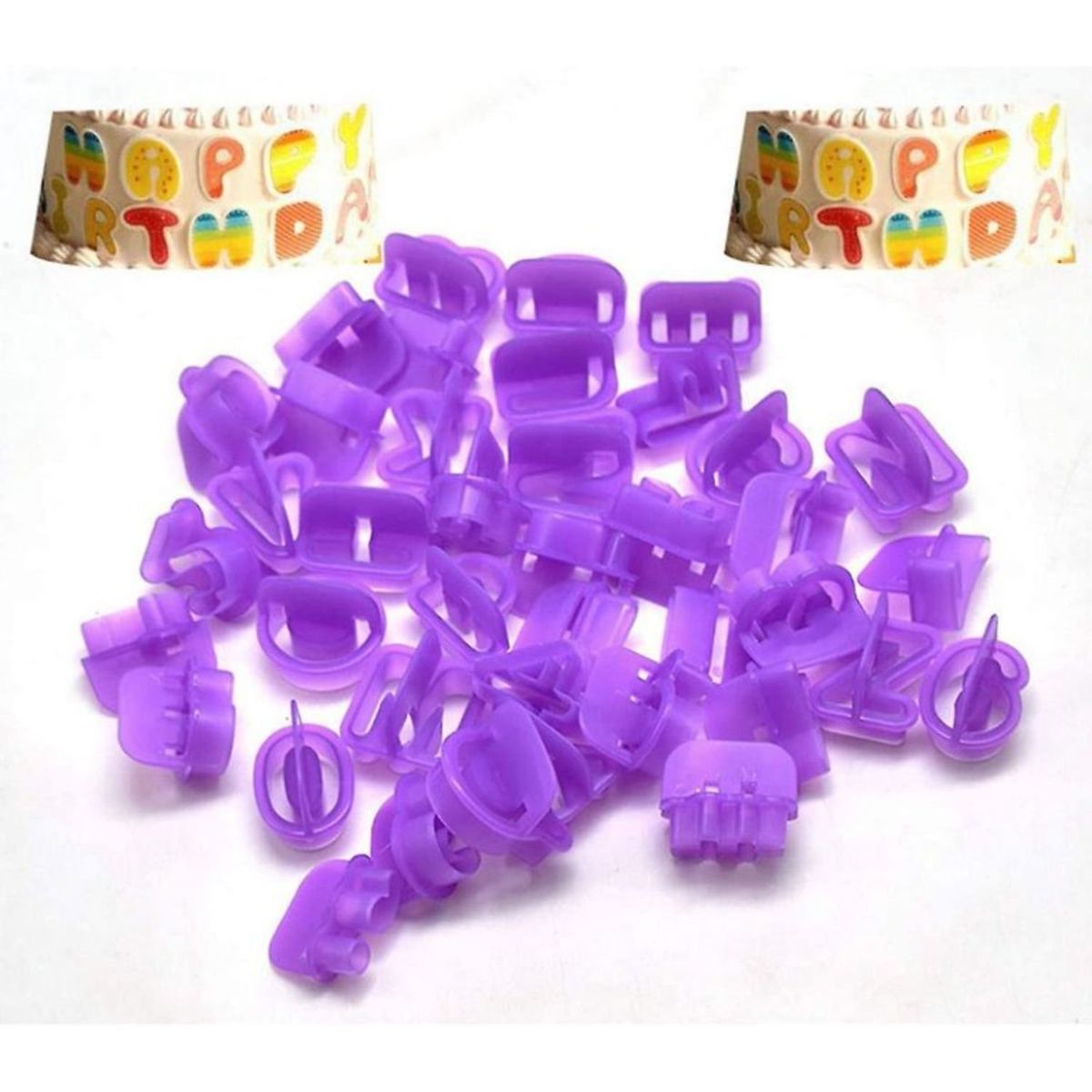 GENERICO - Set Cortador De Fondant Y Cerámica Diseño Letras Y Numeros.